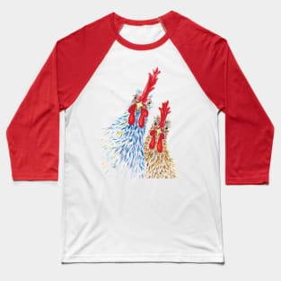 Funny Chickens Baseball T-Shirt